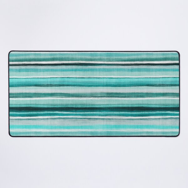 Item preview, Ocean Horizon Rustic Linen Stripes in Teal designed and sold by micklyn.
