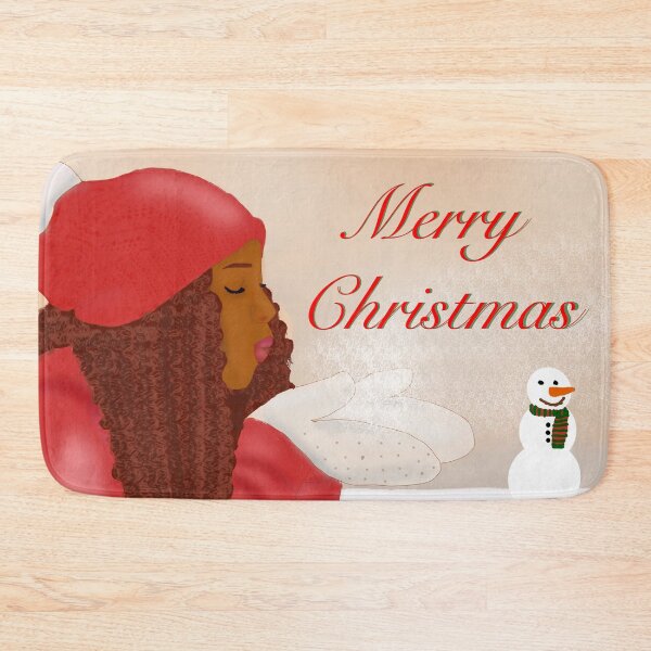 Item preview, Merry Christmas in the Snow - African American Girl designed and sold by Cecetyshay.