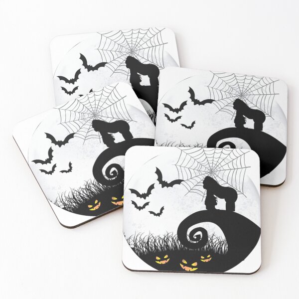Item preview, Gorilla And Moon Halloween  designed and sold by JermaineLPalm.