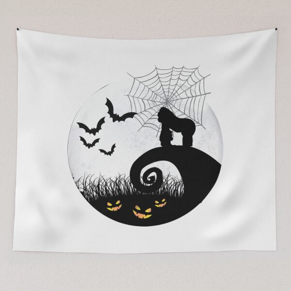 Item preview, Gorilla And Moon Halloween designed and sold by JermaineLPalm.