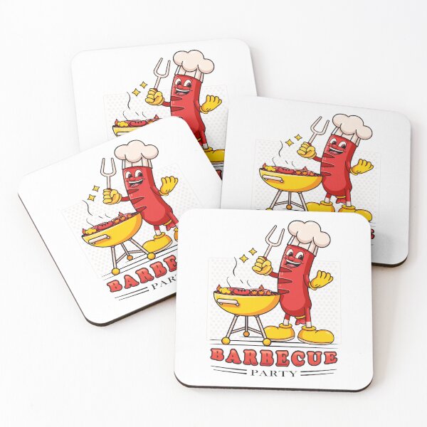 Item preview, Barbecue party, barbecue sausage chef cartoon mascot designed and sold by Kevyn Adha.