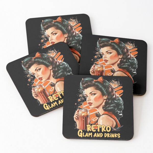 Item preview, Retro glam and drinks designed and sold by PepeCartoon.