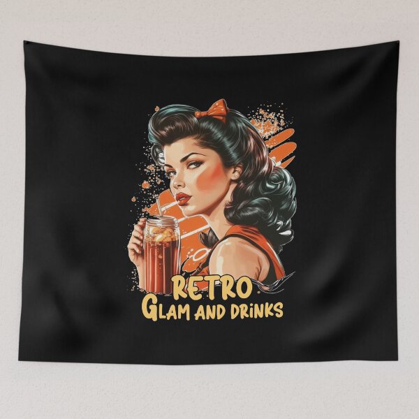 Item preview, Retro glam and drinks designed and sold by PepeCartoon.