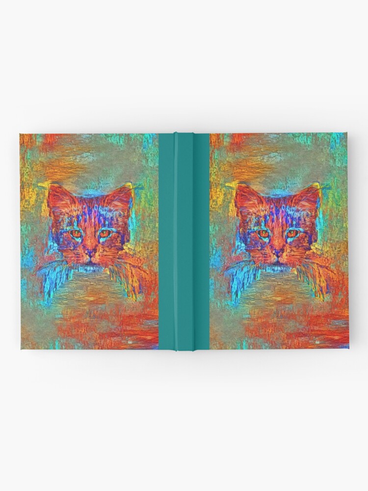 Alternate view of Ninja cat hiding in Modern #Art Hardcover Journal