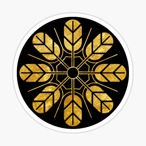 Item preview, Inoue samurai clan kamon in faux gold designed and sold by Digital Homestead.