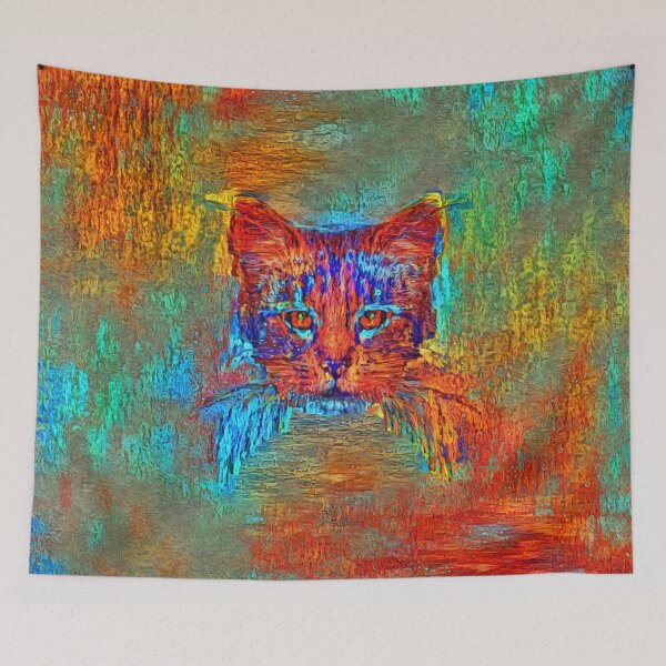 Item preview, Ninja cat hiding in Modern #Art designed and sold by blackhalt.