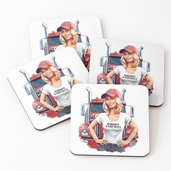 Item preview, Woman's truck driver. Highways & High Heels designed and sold by PepeCartoon.
