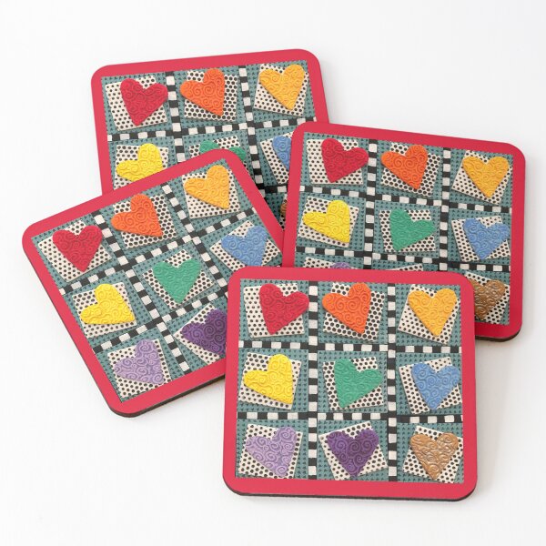 Item preview, Rainbow Hearts Akimbo designed and sold by prunellaparsnip.