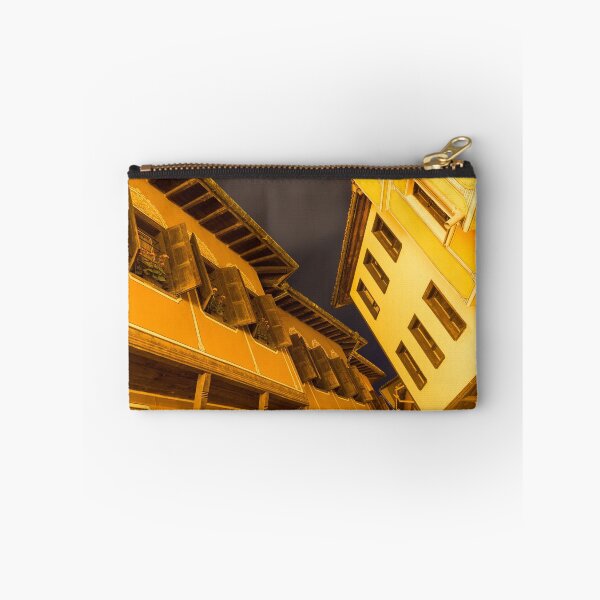 Item preview, Golden Yellow Night - Chic Zigzags of Oriel Windows and Serrated Roof Lines  designed and sold by Georgia Mizuleva.