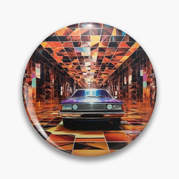 Item preview, psychedelic art style of intricate, multilayered geometric pattern with a car designed and sold by Whimsicalhub.