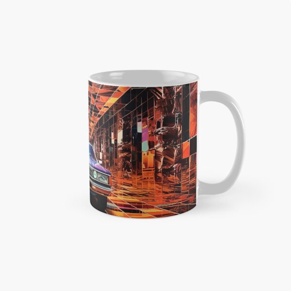 Item preview, psychedelic art style of intricate, multilayered geometric pattern with a car designed and sold by Whimsicalhub.