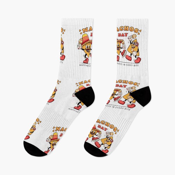 Item preview, Nachos day. A pair of dancing nachos holding macaras designed and sold by Kevyn Adha.