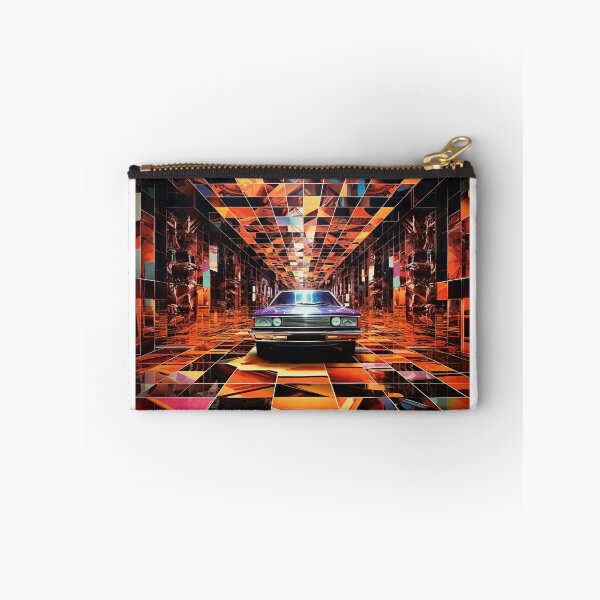 Item preview, psychedelic art style of intricate, multilayered geometric pattern with a car designed and sold by Whimsicalhub.