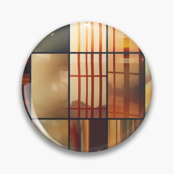 Item preview, Collage of intricate, multilayered geometric pattern with warm color tones designed and sold by Whimsicalhub.