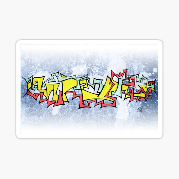 Blue graffiti Pegatina