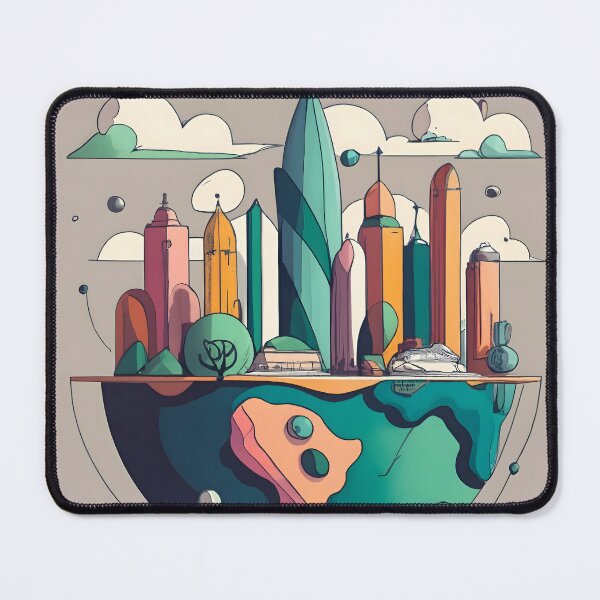 Item preview, Earth with skyscrapers drawing designed and sold by Patricks-Art.