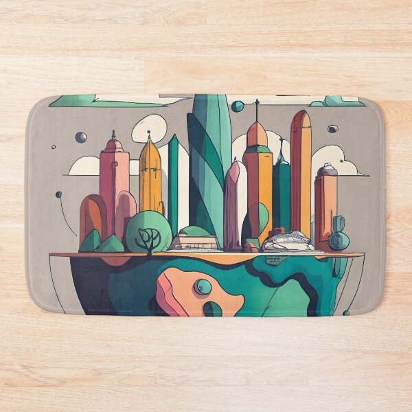 Item preview, Earth with skyscrapers drawing designed and sold by Patricks-Art.