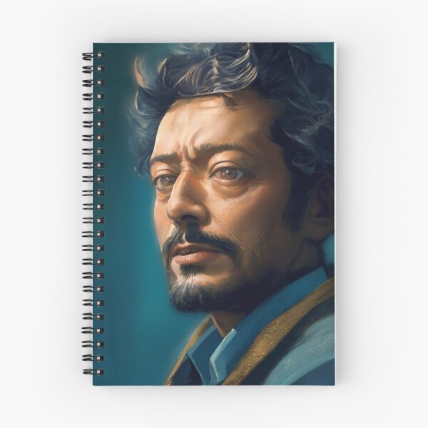 Item preview, Portrait of man in a beard and coat blue painting designed and sold by Meena-tta.