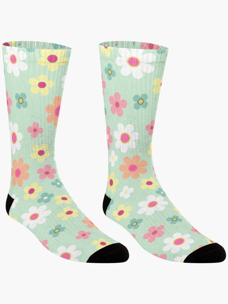 Thumbnail 3 of 5, Socks, Flora designed and sold by InfinityPattern.