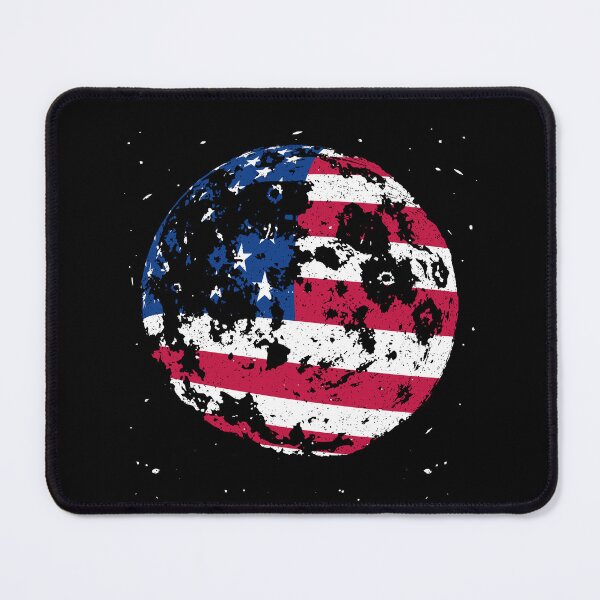 Item preview, Moon USA Flag in Space creative distressed design  designed and sold by venomousvector.
