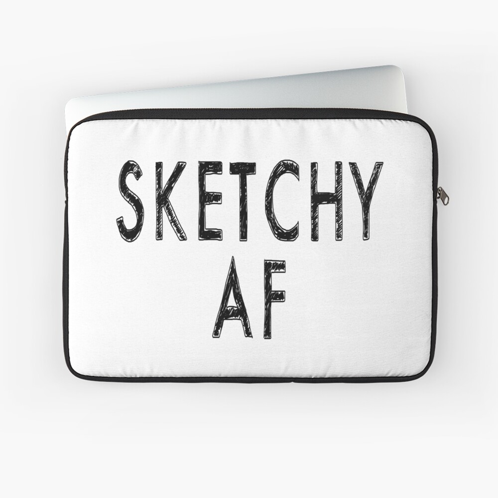 Sketchy AF Scribble Font Sketch Book Logo iPad Case & Skin for