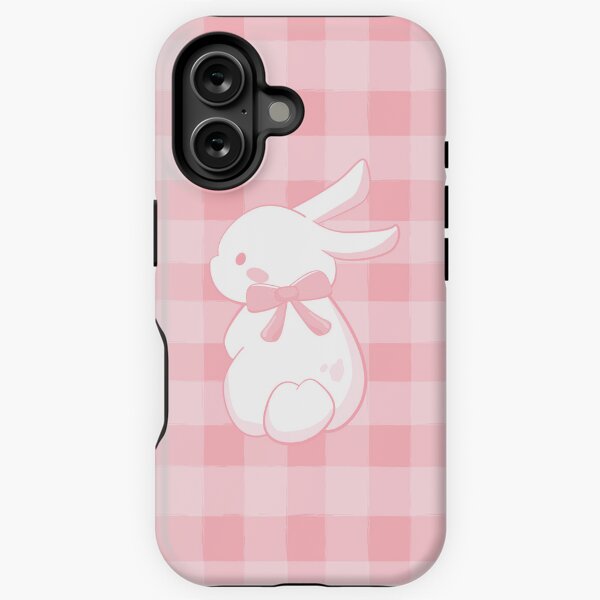 Item preview, Pink Cosy Cute Bunny - Bunny Core - Gingham Background designed and sold by KittyStrand.