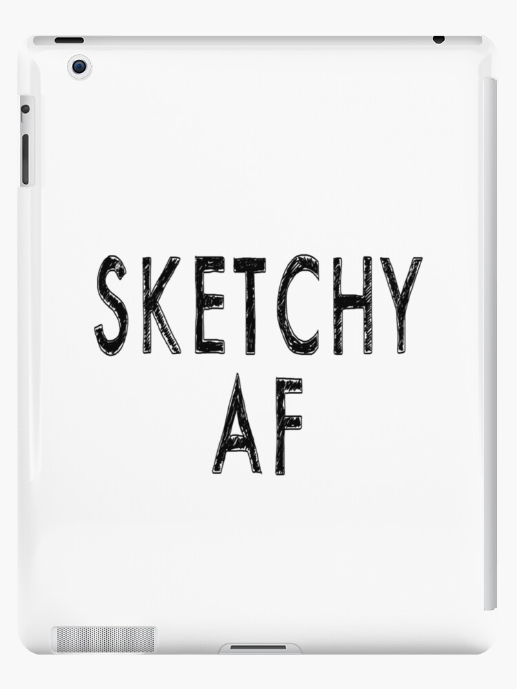 Sketchy AF Scribble Font Sketch Book Logo iPad Case & Skin for
