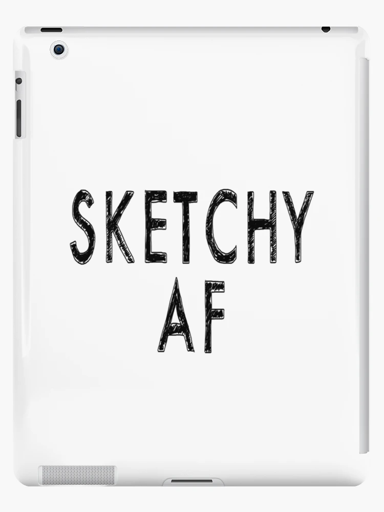 Sketchy AF Scribble Font Sketch Book Logo iPad Case & Skin for