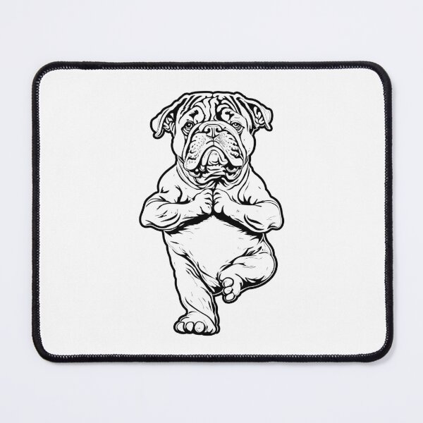 Item preview, English Bulldog Yoga Puppy Funny Dogs Tree Pose Vrikshasana designed and sold by GrandeDuc.