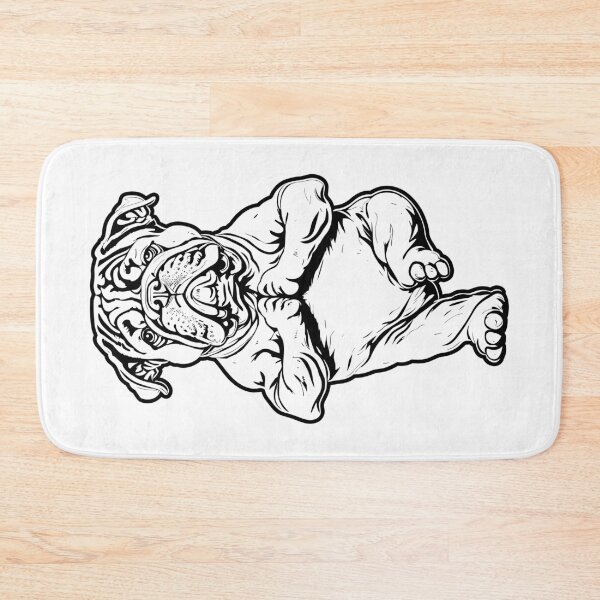 Item preview, English Bulldog Yoga Puppy Funny Dogs Tree Pose Vrikshasana designed and sold by GrandeDuc.