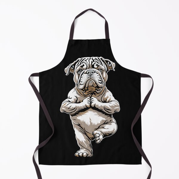 Item preview, English Bulldog Yoga Puppy Funny Dogs Tree Pose Vrikshasana designed and sold by GrandeDuc.