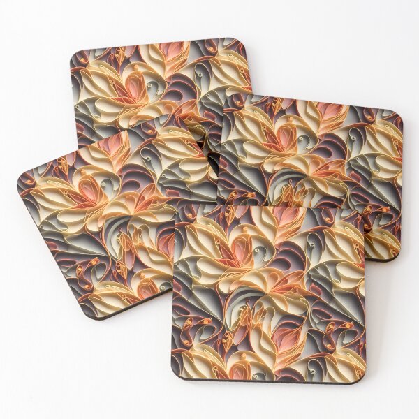 Item preview, Autumn abstract background quilling pettern designed and sold by StickerificArt.