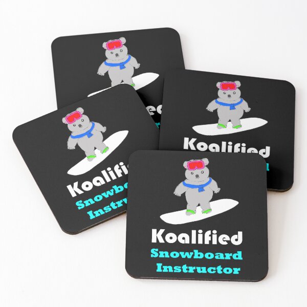 Item preview, Snowboard instructor Koalified koala pun koala snowboarder  designed and sold by Artstastic.