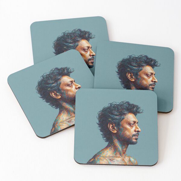 Item preview, Portrait of man in a beard, teal painting designed and sold by Meena-tta.