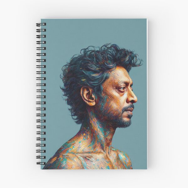 Item preview, Portrait of man in a beard, teal painting designed and sold by Meena-tta.