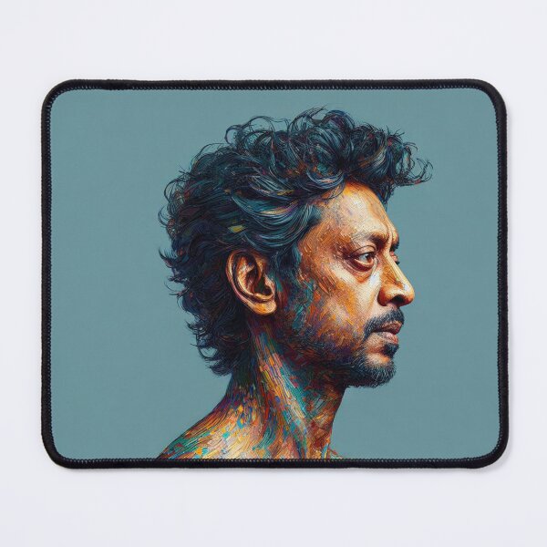 Item preview, Portrait of man in a beard, teal painting designed and sold by Meena-tta.