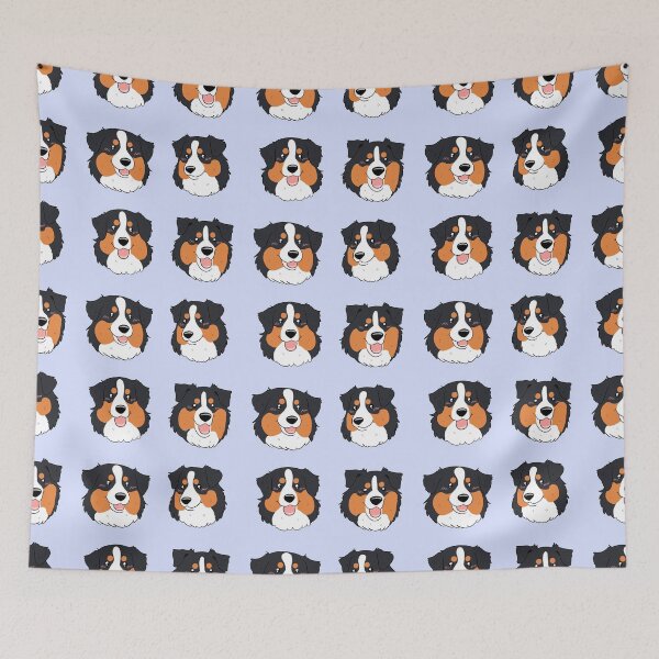 Item preview, Cute black tri australian shepherd dog face pack  designed and sold by Yaragold.