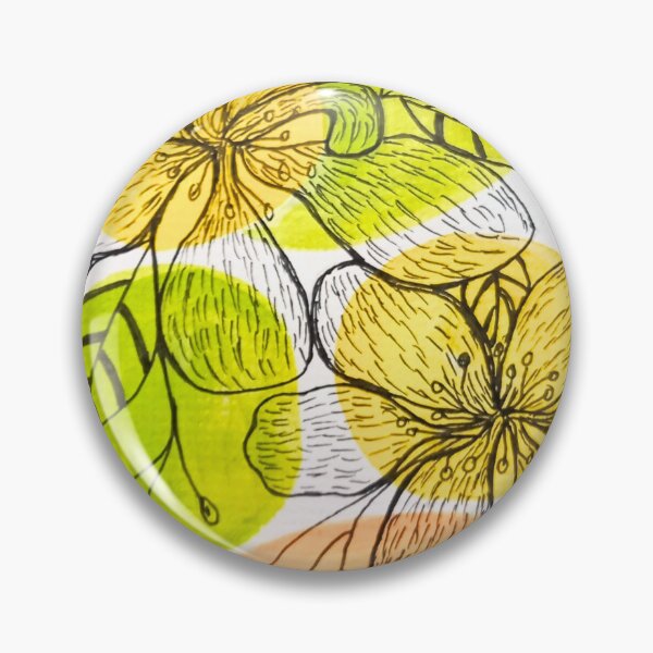 Artikelvorschau, Gelbgrüne Doodle-Blume entworfen und verkauft von AnnaPaints71.