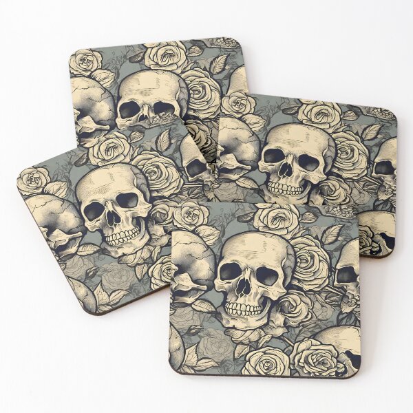 Item preview, classic rose skull designed and sold by pecussoul.