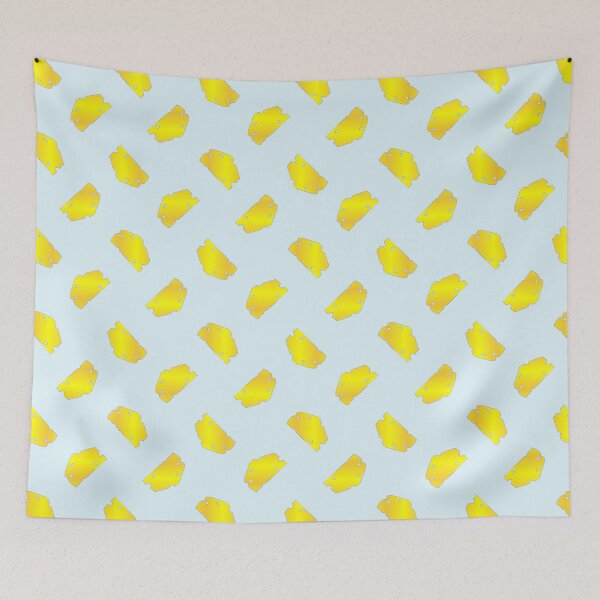 Item preview, Cheese slices on blue designed and sold by tetibright.