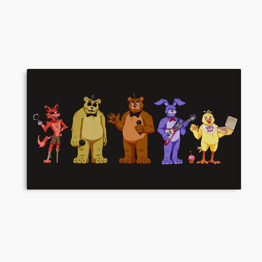 Fnaf 1 Freddy, Bonnie, Chica, Foxy, Golden Freddy