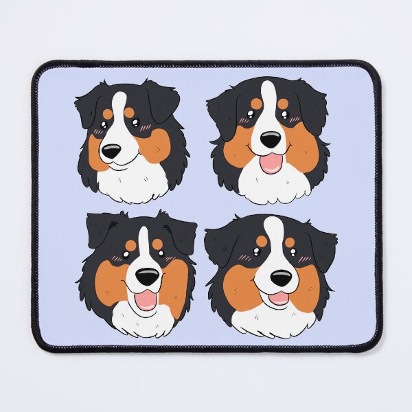 Item preview, Cute black tri australian shepherd dog face pattern designed and sold by Yaragold.