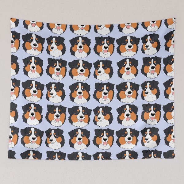 Item preview, Cute black tri australian shepherd dog face pattern  designed and sold by Yaragold.