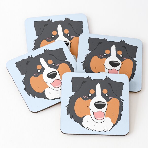 Item preview, Cute black tri australian shepherd dog face designed and sold by Yaragold.