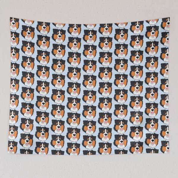 Item preview, Cute black tri australian shepherd dog face designed and sold by Yaragold.