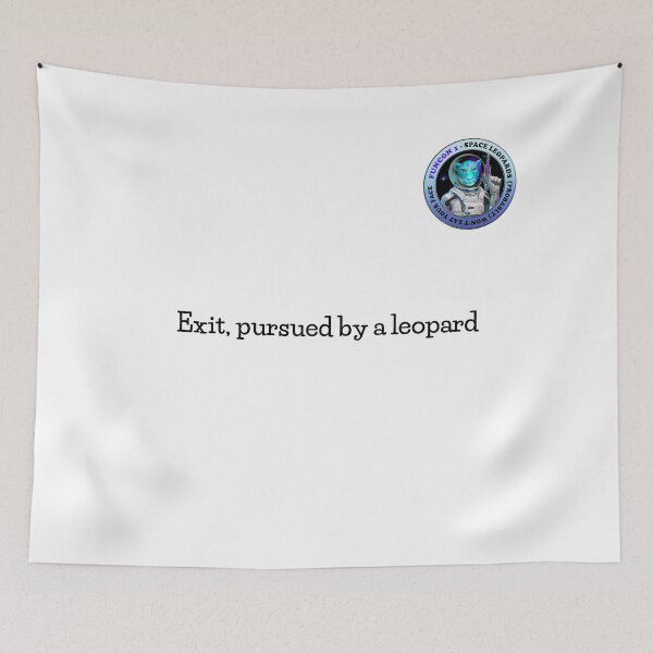 Item preview, Exit, Pursued by Leopard (black text) designed and sold by Funcon.