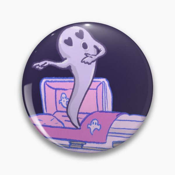 Item preview, Ghost and pink casket designed and sold by prescottarot.