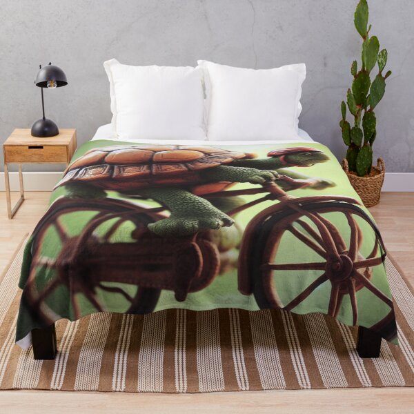 Item preview, Colorful Cycling turtle in helmet designed and sold by kispixart.