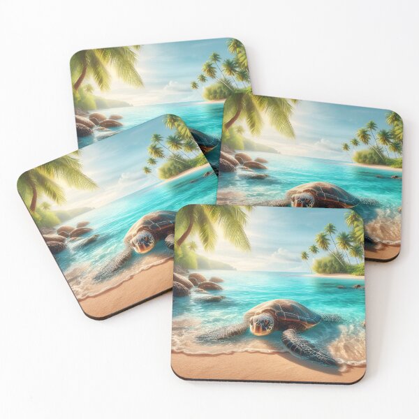 Item preview, Water turtle on the beach designed and sold by ART-POD-PL.