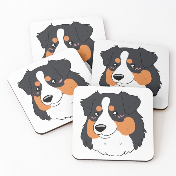 Item preview, Cute black tri australian shepherd dog face designed and sold by Yaragold.